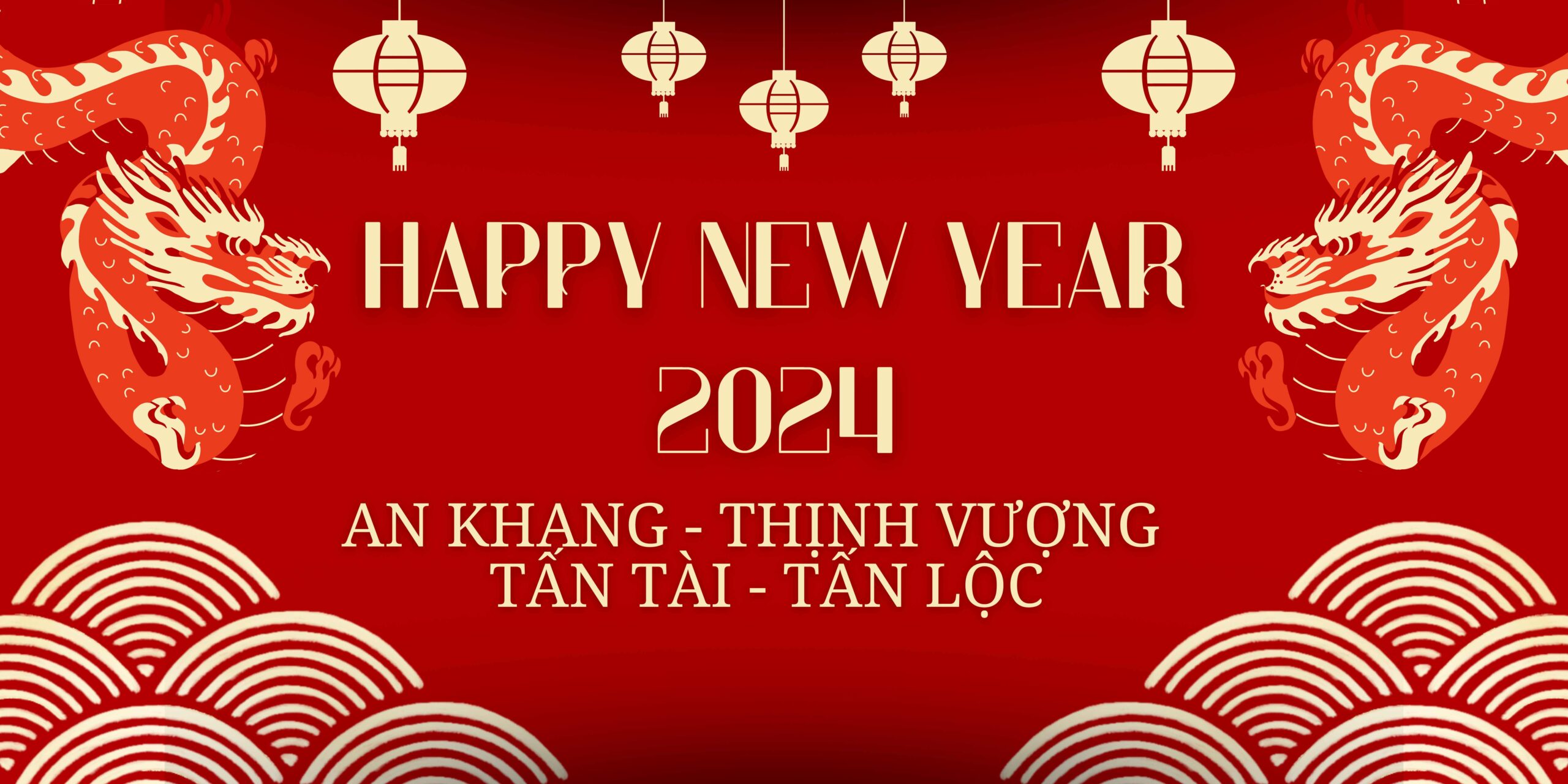 Red Cream Modern Illustrative Personal Lunar New Year Banner scaled
