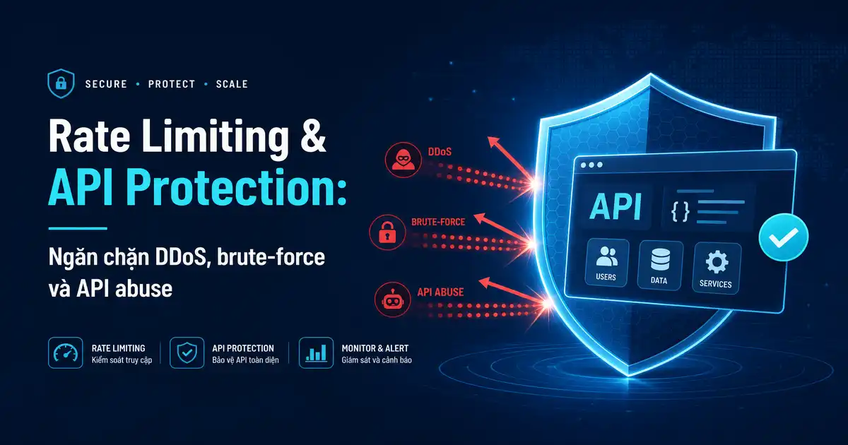 Rate Limiting & API Protection: Ngăn chặn DDoS, brute-force và API abuse