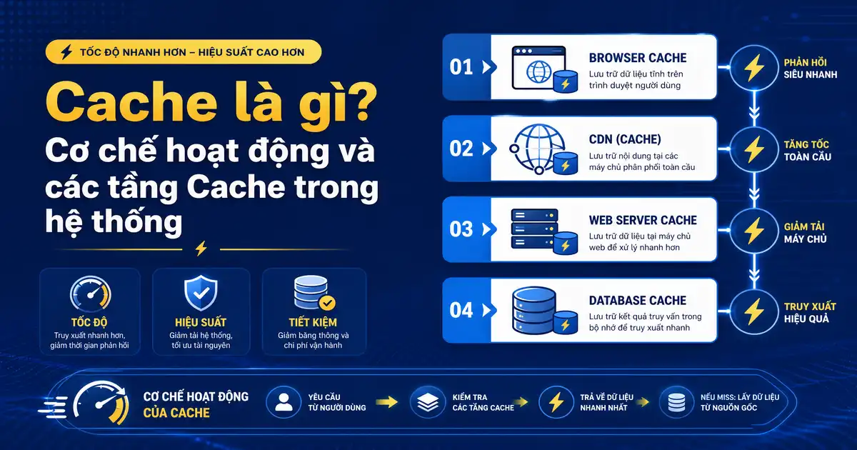 Cache là gì? Cơ chế hoạt động và các tầng Cache trong hệ thống