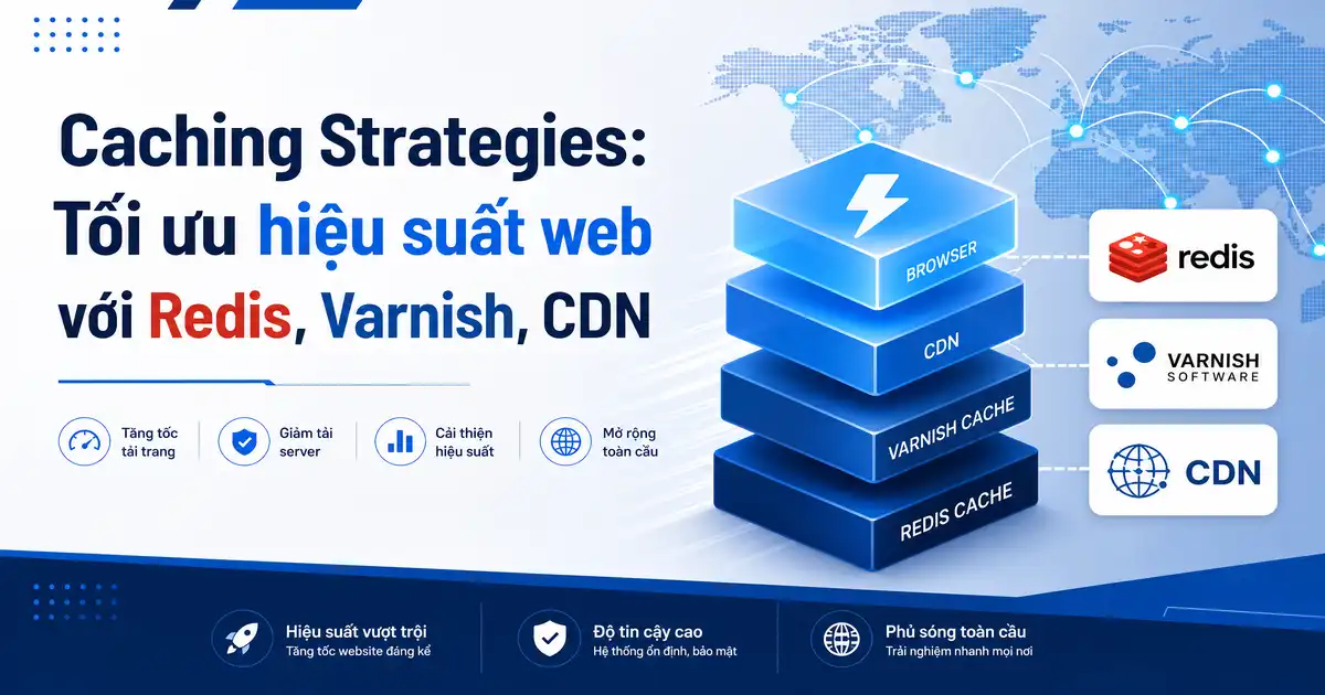 Caching Strategies: Tối ưu hiệu suất web với Redis, Varnish, CDN