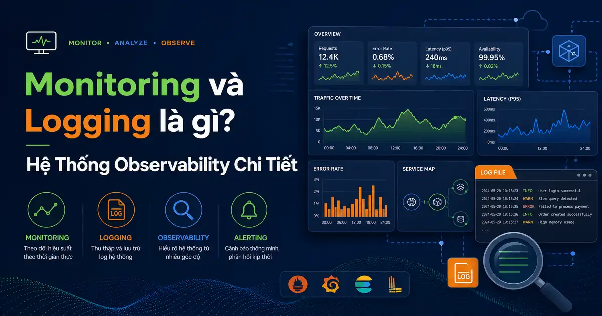 Monitoring và Logging là gì? Hệ Thống Observability Chi Tiết