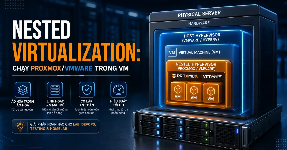 Nested Virtualization: Chạy Proxmox/VMware trong VM