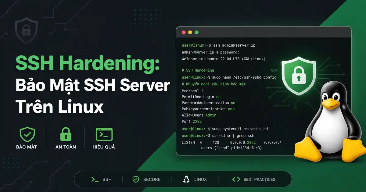 SSH Hardening: Bảo Mật SSH Server Trên Linux