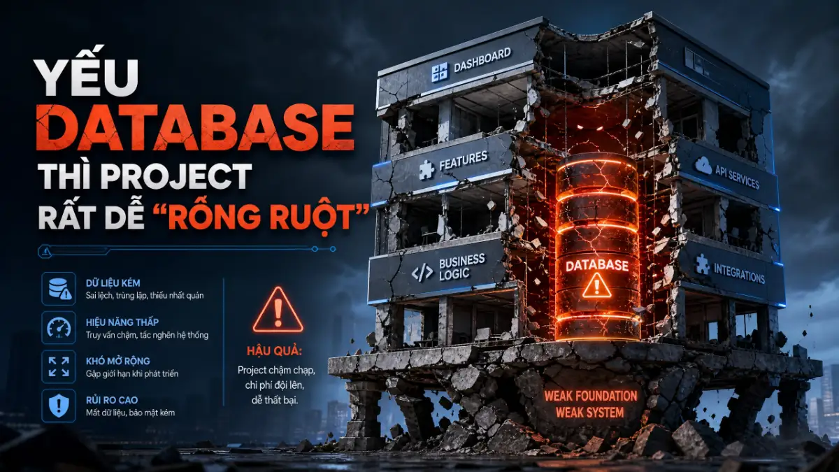 Yếu Database Thì Project Rất Dễ “Rỗng Ruột”: Chọn Sai Database Là Chết Cả Hệ Thống