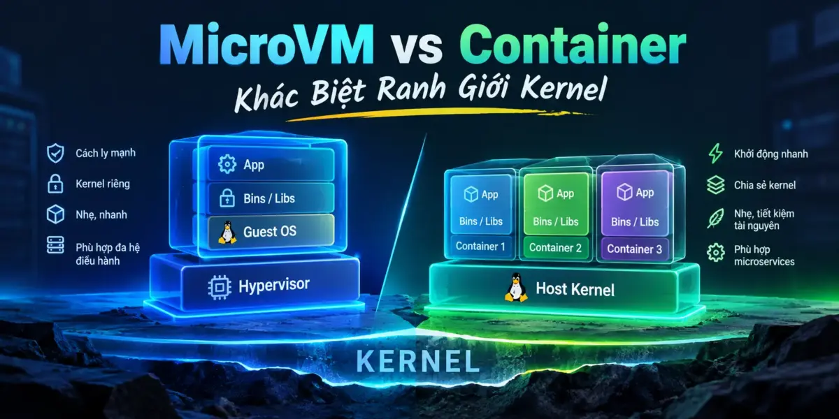 MicroVM vs Container: Khác Biệt Ranh Giới Kernel