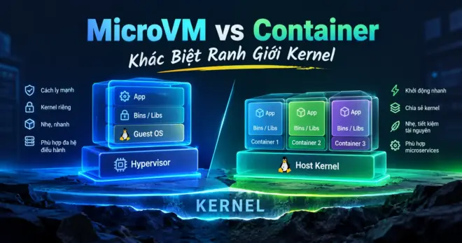 MicroVM vs Container: Khác Biệt Ranh Giới Kernel