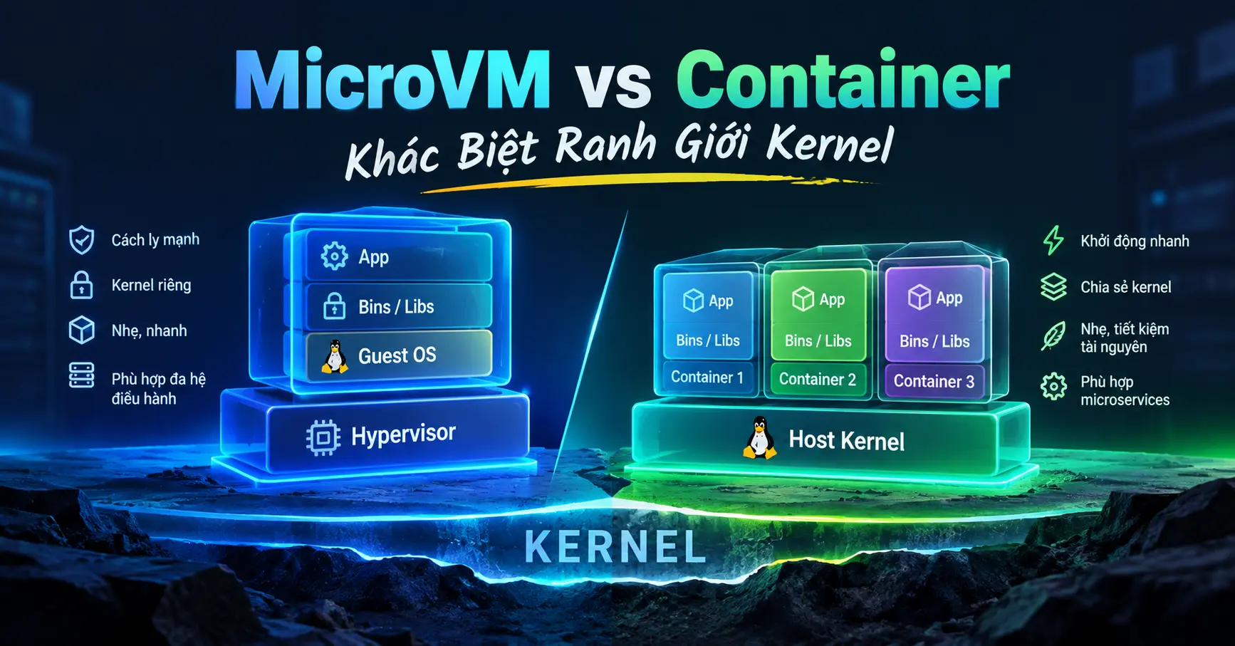 MicroVM va Container Ranh gioi Kernel